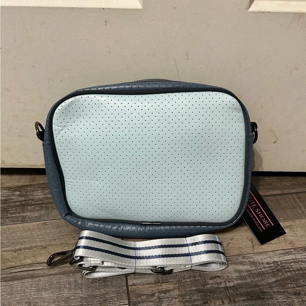 HAUTE SHORE Drew Azur Blue Compact Crossbody Bag purse